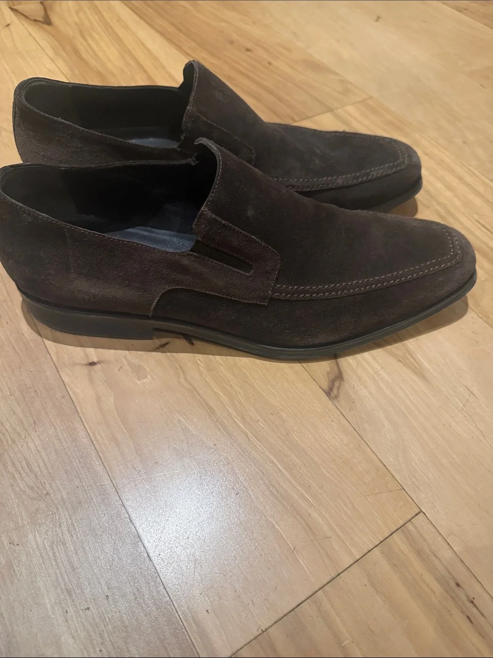 Bruno Magli Dark Brown Suede Slip-On Loafers size 11